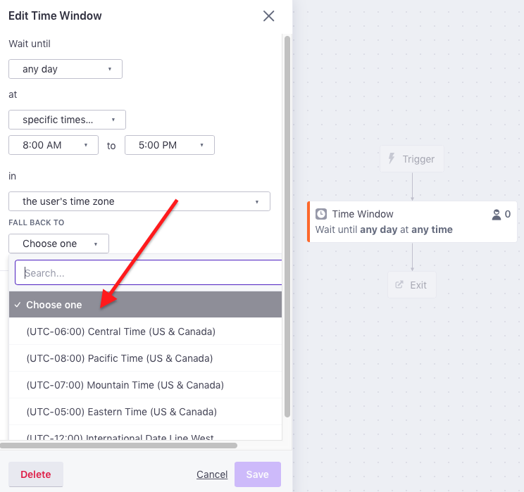 Choosing a fallback time zone