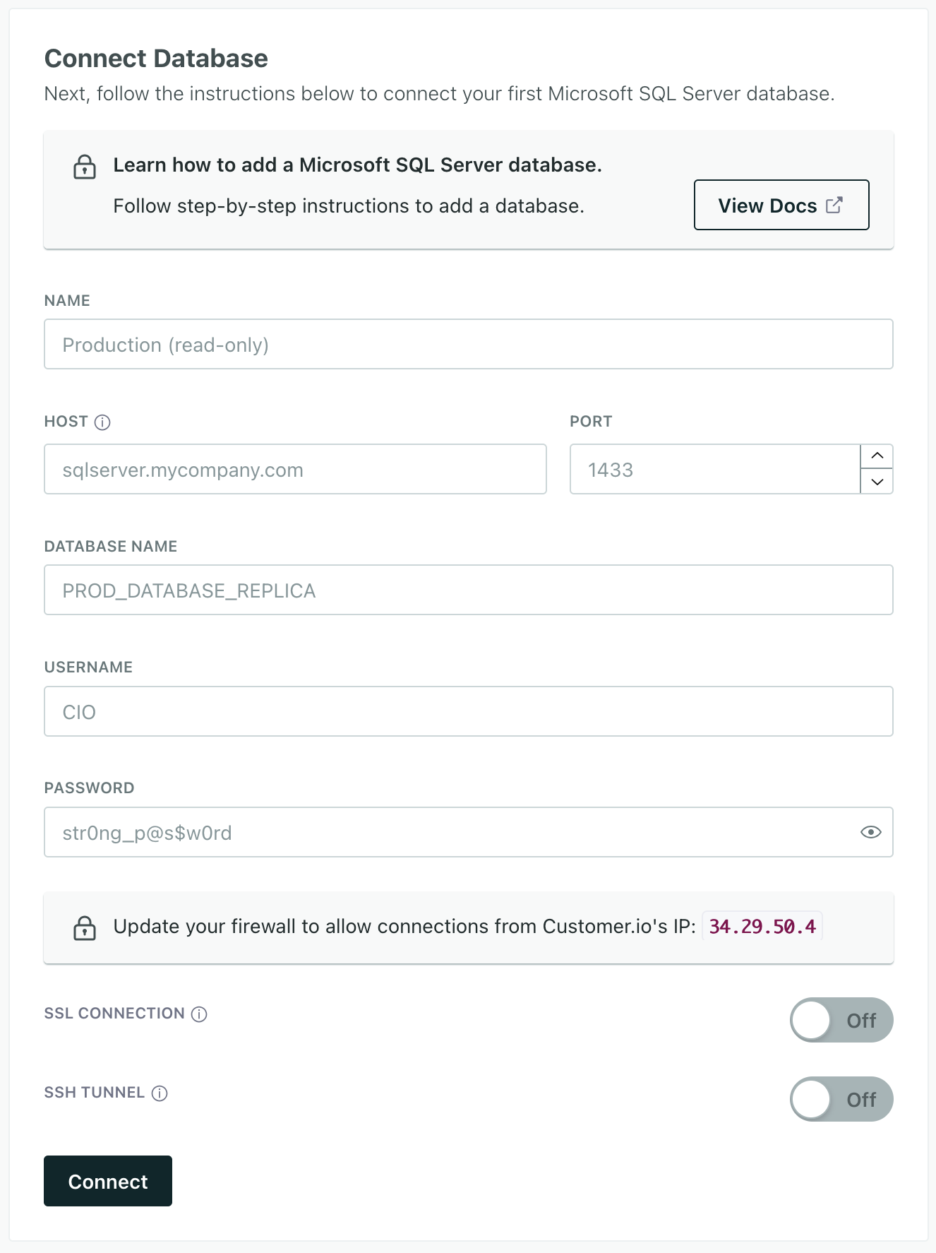 connect your database