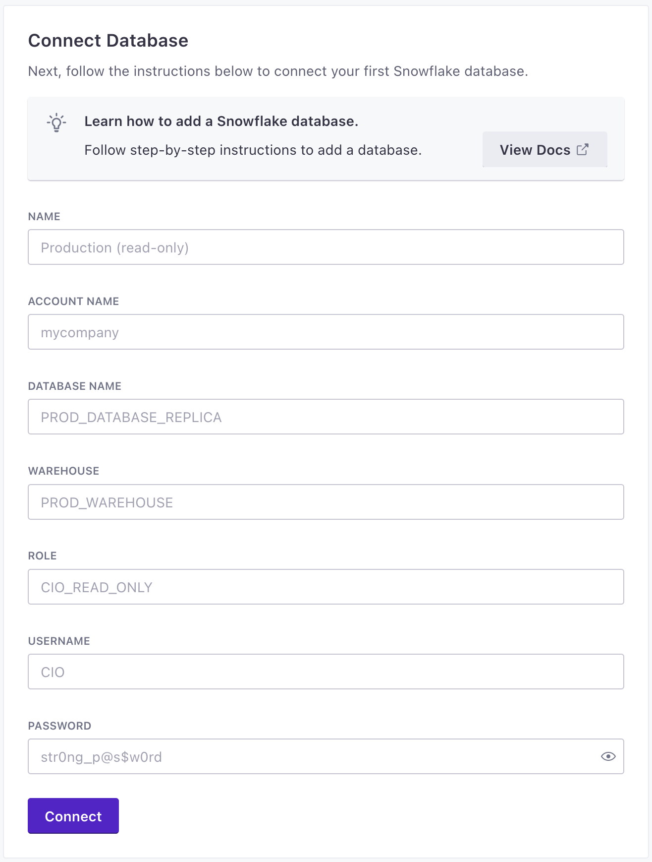 connect your database