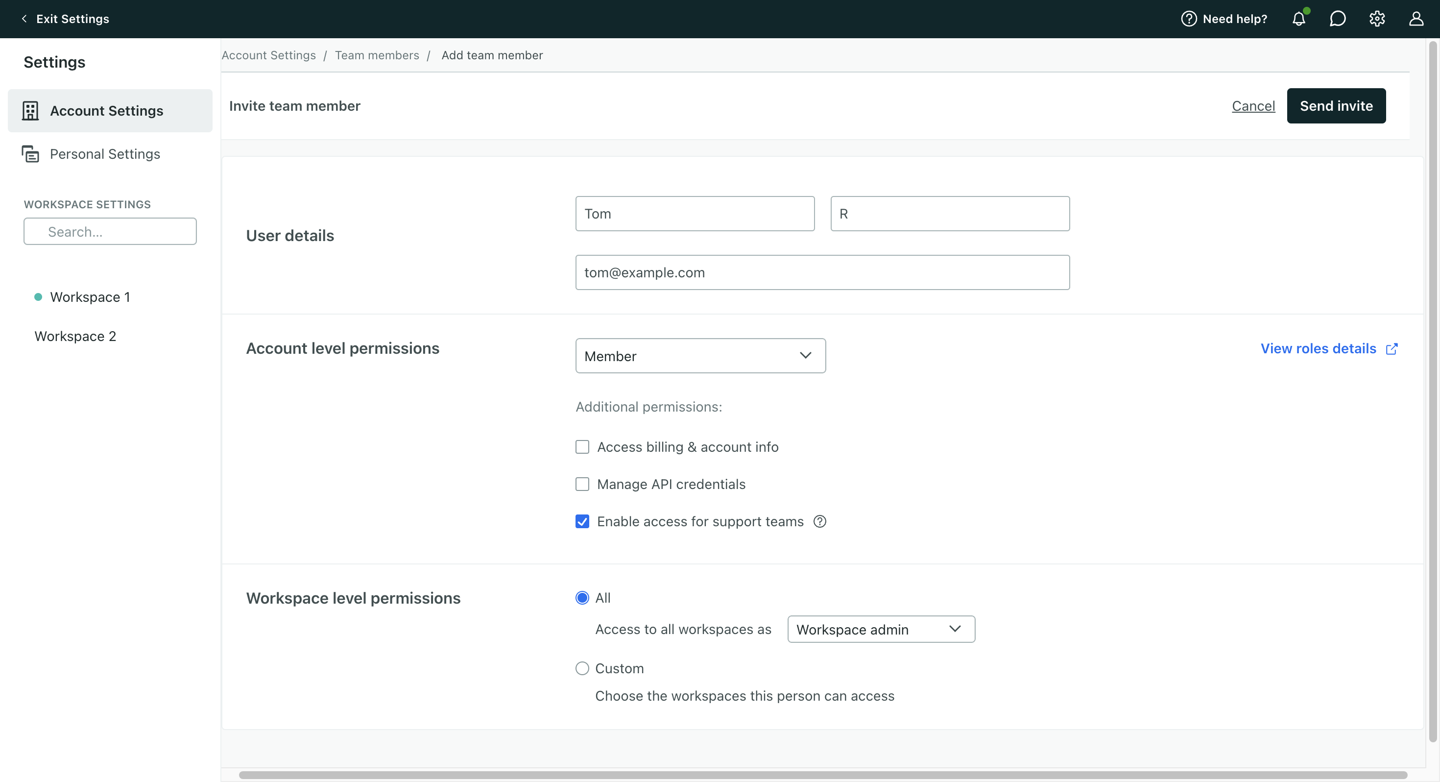 Grant read-only access to account settings with the new Member role