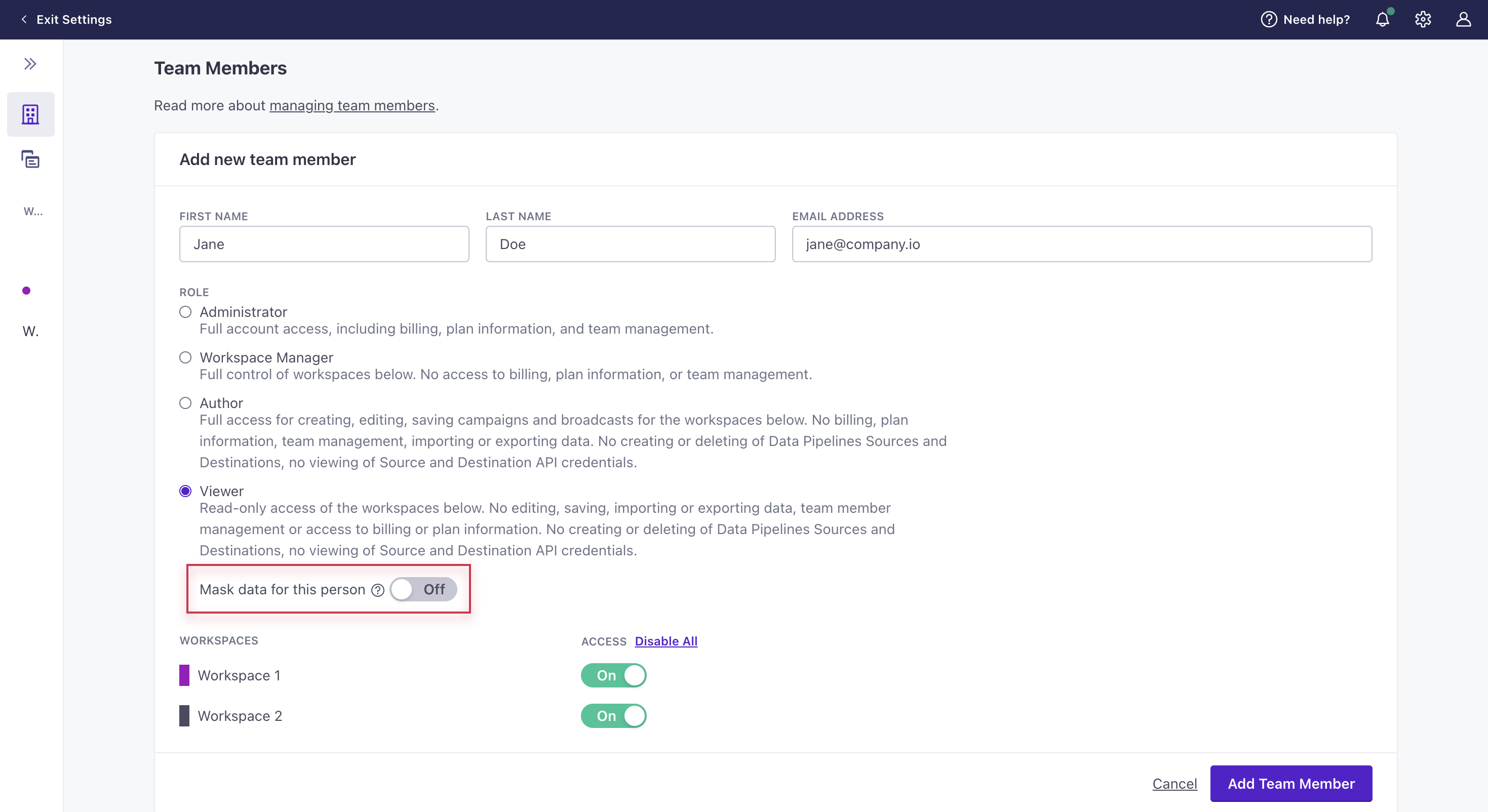 Hide sensitive data for Viewers