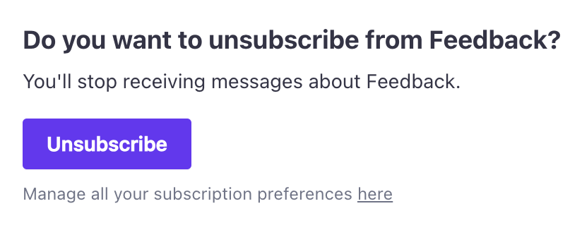 the unsubscribe prompt