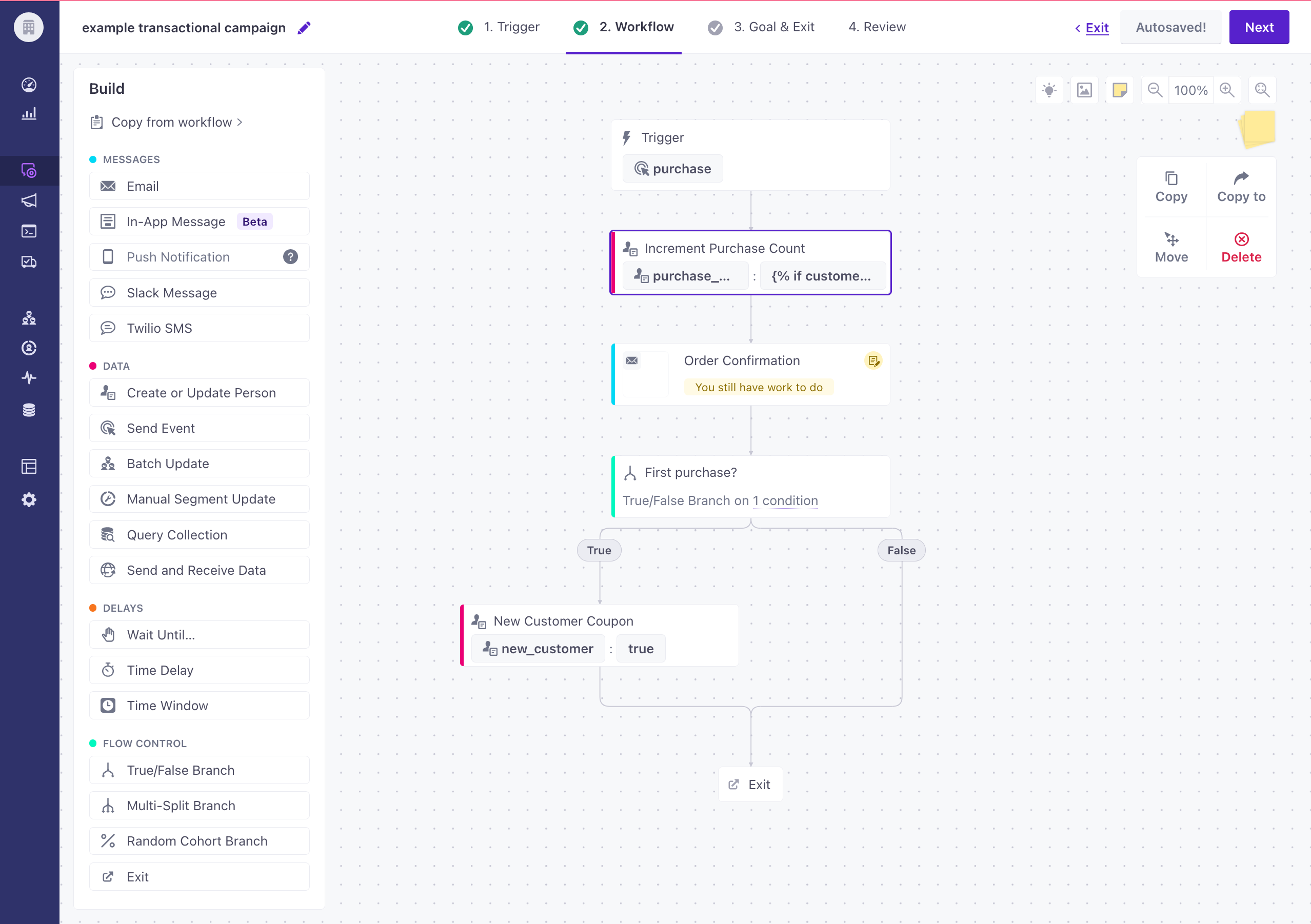 a transactional workflow