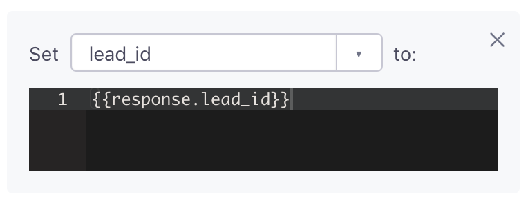 webhook response example: lead ID