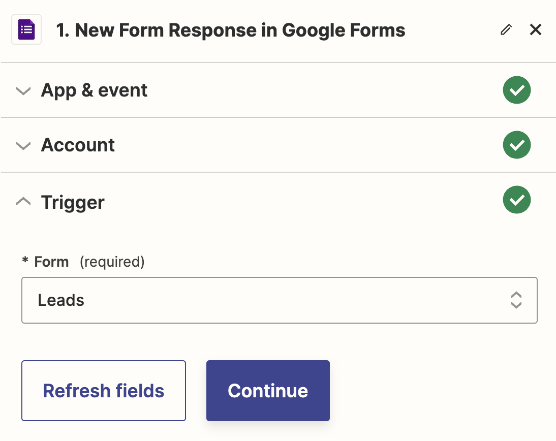 Pick the spreadsheet and worksheet you want to capture submissions from