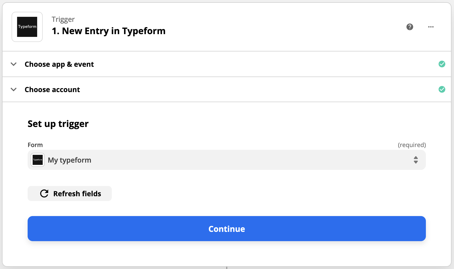 Pick the form you want to collect submissions from